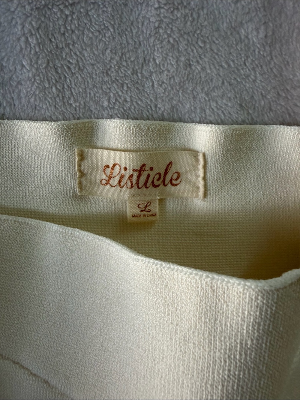 Listicle Cream Square-Neck Ribbed Tank - Picture 2 of 3